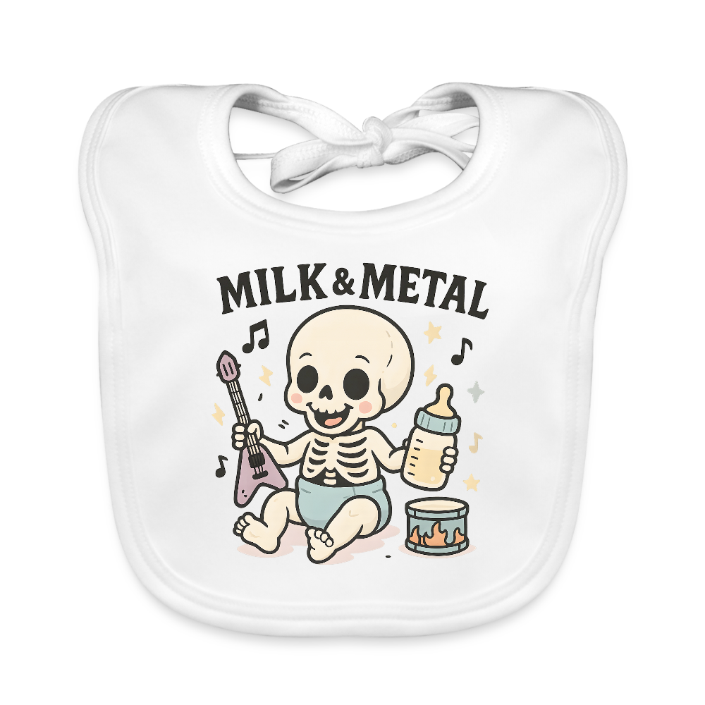 Lätzchen "Milk & Metal" - white