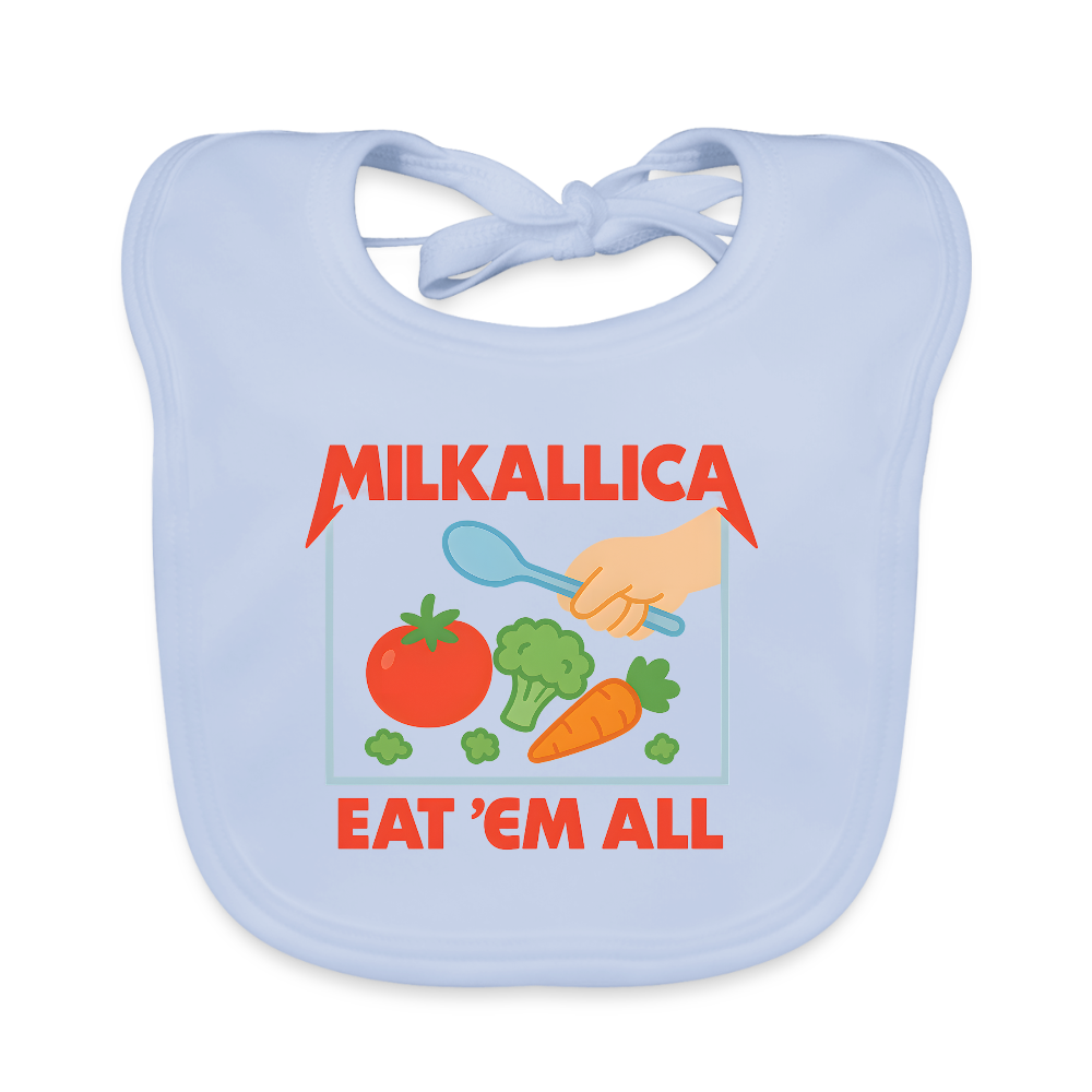 Lätzchen "Eat 'em all" - sky blue