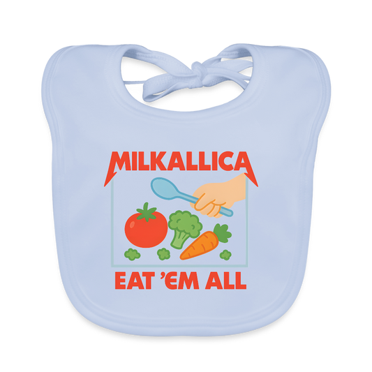 Lätzchen "Eat 'em all" - sky blue